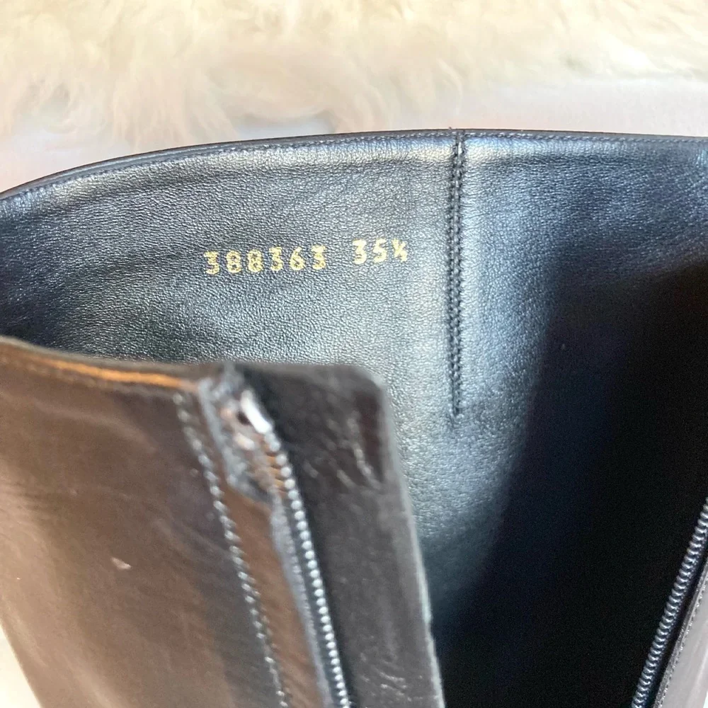 ‼️SALE‼️🔥HP!🔥Sexy Gucci Black Leather Knee Stiletto Boot - Picture 13 of 16